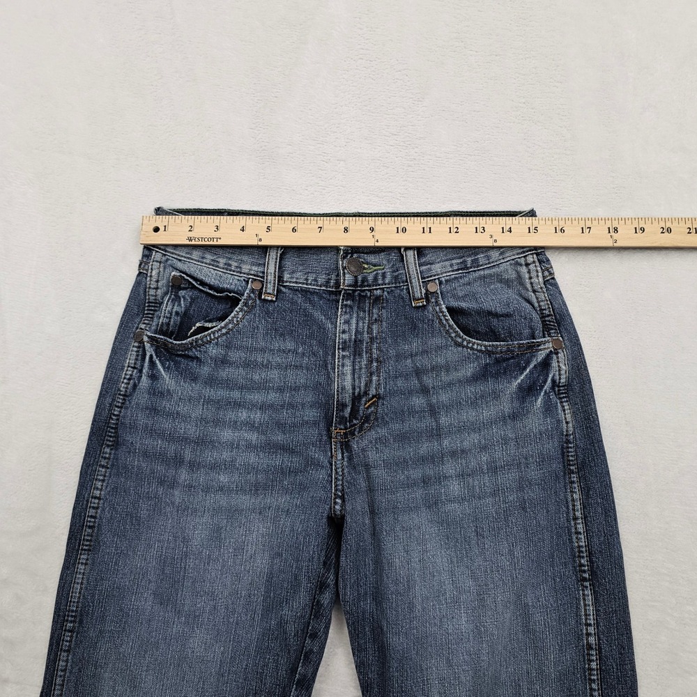 Wrangler Retro Jeans Mens 30x34 Blue Slim Straight Medium Wash Western Cowboy - Picture 6 of 12
